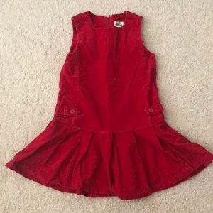 Red Corduroy Dress for Girls
